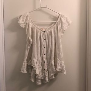 Free people short sleeve or off the shoulder top